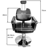 Kadeřnické křeslo ELVIS - lesklá černá