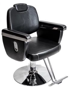 Fotel fryzjerski ELVIS - błyszczący czarny
