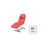 Ochranný potah na lehátko s otvorem - 60 cm - bílá