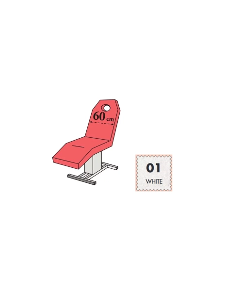 Ochranný potah na lehátko s otvorem - 60 cm - bílá