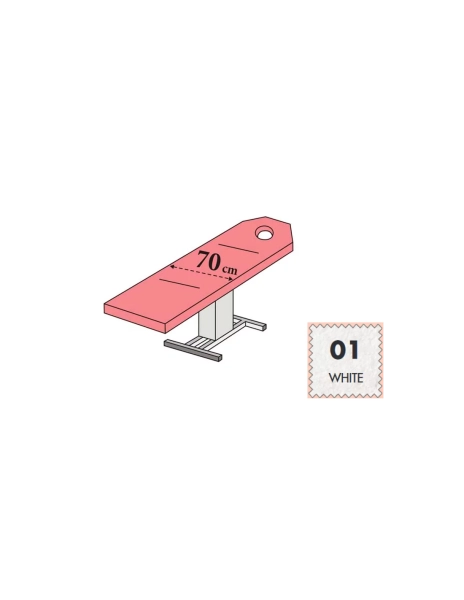 Protective cover for beds with hole - 70 cm - white