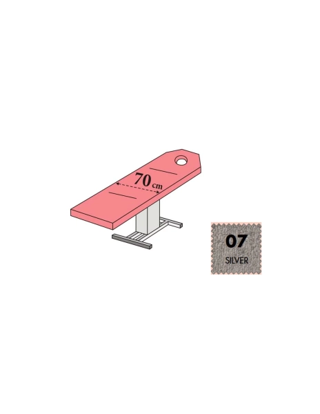 Protective cover for beds with hole - 70 cm - grey