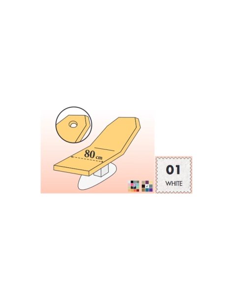 Protective cover for beds with hole - 80 cm - white