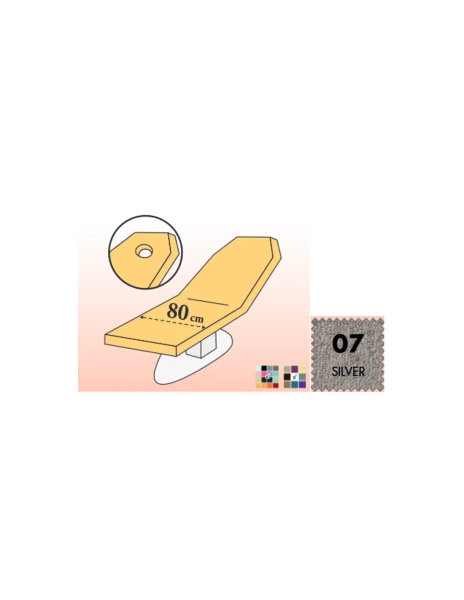 Protective cover for beds with hole - 80 cm - grey