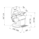 Barber chair EMPEROR - matt black
