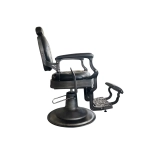 Retro barber křeslo RENOIR GREY - lesklá černá