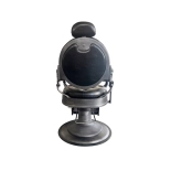 Retro barber křeslo RENOIR GREY - lesklá černá