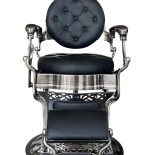 Retro barber chair RENOIR BRONZ - matt black