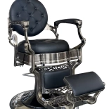 Retro barber chair RENOIR BRONZ - matt black