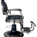 Retro barber chair RENOIR BRONZ - matt black