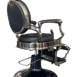 Retro barber chair RENOIR BRONZ - matt black