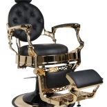 Retro barber chair RENOIR GOLD - matt black