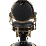 Retro barber chair RENOIR GOLD - matt black