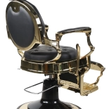 Retro barber chair RENOIR GOLD - matt black