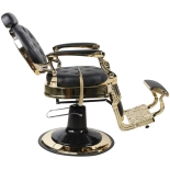 Retro barber chair RENOIR GOLD - matt black