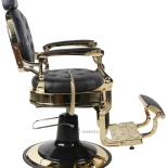 Retro barber chair RENOIR GOLD - matt black