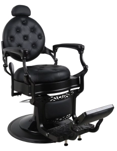 Retro barber chair RENOIR BLACK - matt black