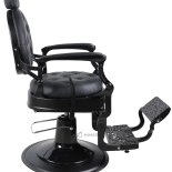 Retro Barberstuhl RENOIR BLACK - matt schwarz