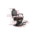 Retro barber chair CEZANNE GREY - matt black
