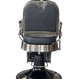 Retro barber chair CEZANNE BRONZ - suede black