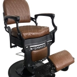 Retro barber chair CEZANNE BLACK - cooper brown