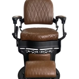 Retro barber chair CEZANNE BLACK - cooper brown
