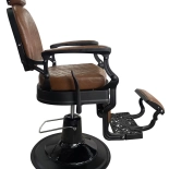 Retro barber chair CEZANNE BLACK - cooper brown