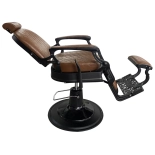 Retro barber chair CEZANNE BLACK - cooper brown