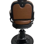 Retro barber chair CEZANNE BLACK - cooper brown