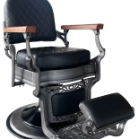 Retro barber chair CEZANNE GREY - matt black