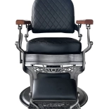 Retro barber chair CEZANNE GREY - matt black