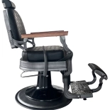 Retro barber chair CEZANNE GREY - matt black