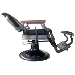 Retro barber chair CEZANNE GREY - matt black