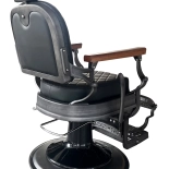Retro barber chair CEZANNE GREY - matt black