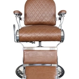 Retro fotel barberski ELEGANCE - miedziany brąz