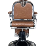Retro fotel barberski ELEGANCE - miedziany brąz