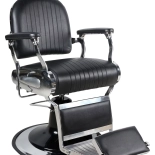 Retro barber křeslo ELEGANCE - matná černá