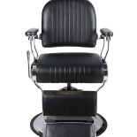 Retro barber křeslo ELEGANCE - matná černá