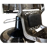 Retro barber chair CEZANNE BRONZ - suede black