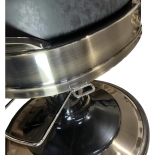 Retro barber chair CEZANNE BRONZ - suede black