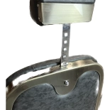 Retro barber chair CEZANNE BRONZ - suede black