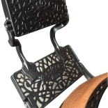 Retro barber chair CEZANNE BLACK - cooper brown