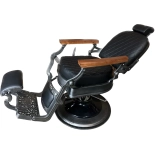 Retro barber chair CEZANNE GREY - matt black