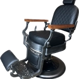 Retro barber chair CEZANNE GREY - matt black