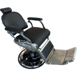 Retro barber křeslo ELEGANCE - matná černá