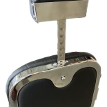 Retro barber křeslo ELEGANCE - matná černá