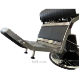 Retro barber křeslo ELEGANCE - matná černá