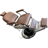 Retro fotel barberski ELEGANCE - miedziany brąz