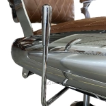 Retro fotel barberski ELEGANCE - miedziany brąz