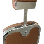 Retro fotel barberski ELEGANCE - miedziany brąz